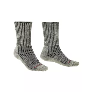 BRIDGEDALE Hike Mid Merino Comfort - męskie skarpety trekkingowe - stone grey