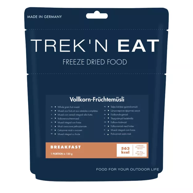 TREK'N EAT Pełnoziarniste musli z owocami i mlekiem 150 g (360 g) - Żywność liofilizowana
