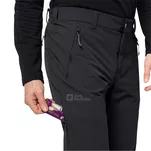 JACK WOLFSKIN Activate XT Men - black - Męskie spodnie trekkingowe / softshellowe 