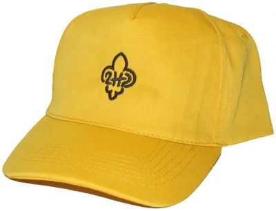 Czapka harcerska z daszkiem z logo ZHP - żółta