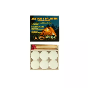 Paliwo suche w tabletkach 6 x 8 g + zapałki