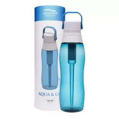 AQUALOGIS Butelka filtrująca Aqua&Go Tritan z filtrem - 750 ml - Ocean Blue