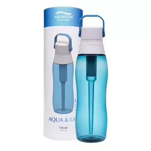 AQUALOGIS Butelka filtrująca Aqua&Go Tritan z filtrem - 750 ml - Ocean Blue