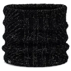 BUFF Bandana Knitted & Fleece Neckwarmer Akna - ciepły komin - Black