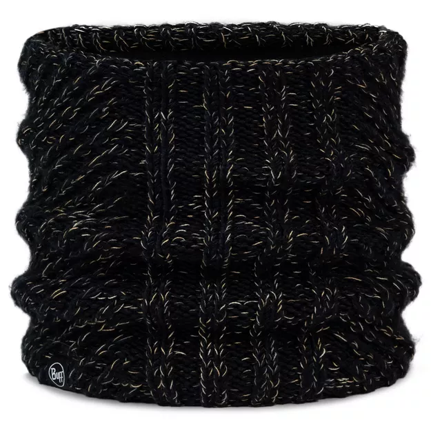 BUFF Bandana Knitted & Fleece Neckwarmer Akna - ciepły komin - Black