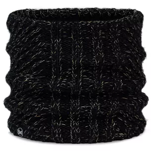BUFF Bandana Knitted & Fleece Neckwarmer Akna - ciepły komin - Black