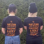 FUNDACJA SZERPOWIE NADZIEI Męska pomarańczowa koszulka - Tatrzańskie szczyty - 3