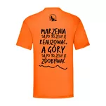 FUNDACJA SZERPOWIE NADZIEI Męska pomarańczowa koszulka - Tatrzańskie szczyty - 2
