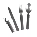 Klasyczny niezbędnik harcerski / wojskowy - 4 częściowy zestaw sztućców z otwieraczem  - 2