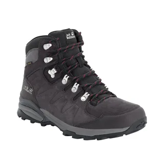 JACK WOLFSKIN Refugio Texapore Mid Women - dark steel / purple - damskie buty trekkingowe