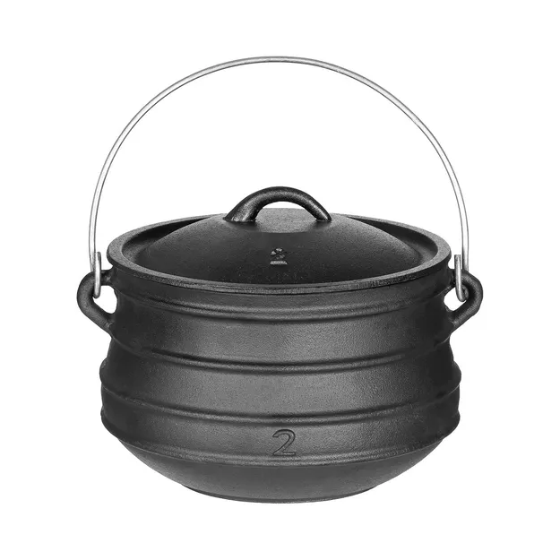 MFH Garnek / kociołek żeliwny z pokrywką 5 l  - na ognisko