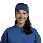 BUFF Opaska na głowę Merino Wide Headband - Solid Night Blue - 3