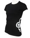 Koszulka z logo ZHP na boku - damska - czarna