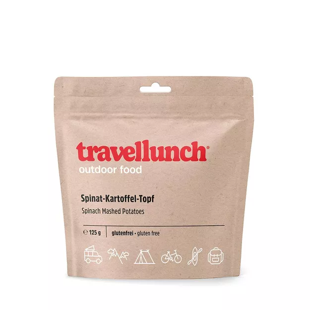 TRAVELLUNCH wegetariańskie puree ziemniaczane ze szpinakiem - 575 g - danie liofilizowane bez glutenu