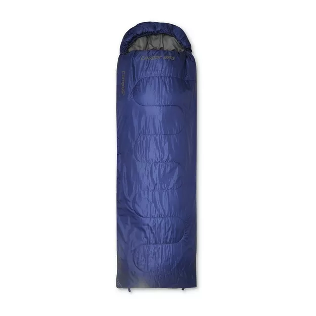 CAMPUS Cougar 250 - granatowy - klasyczny śpiwór turystyczny z kapturem