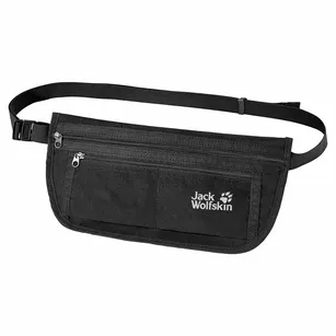 JACK WOLFSKIN Document Belt De Luxe black - Saszetka na pas pod ubranie