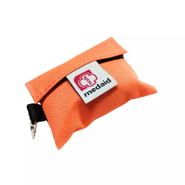 MEDAID Mini + Apteczka kieszonkowa brelok ratunkowy z wyposażeniem - pomarańczowa