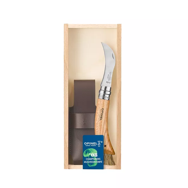 Zestaw na grzybobranie nóż Opinel 8 Grzybiarz + etui Outdoor L