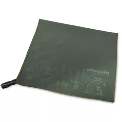 PINGUIN Micro Towel L Map - Ręcznik szybkoschnący z mikrofibry - greenish grey