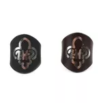 Wypalany suwak skautowy z lilijką ZHP - czarny