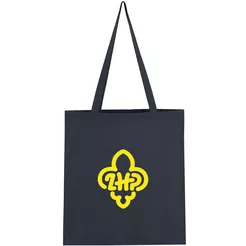 Torba bawełniana z logo ZHP - granatowa/żółta