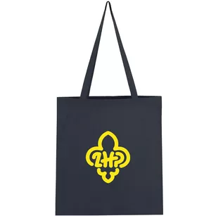 Torba bawełniana z logo ZHP - granatowa/żółta