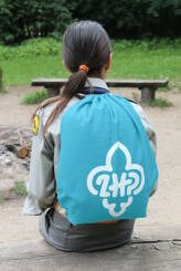 Plecak workowy worek z logo ZHP - błękitny