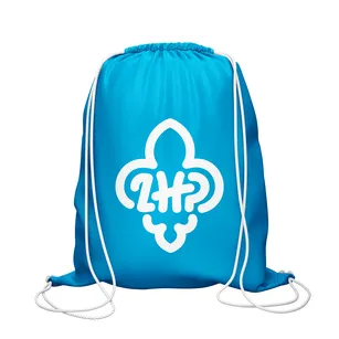 Plecak harcerski z logo ZHP - błękitny - Plecak workowy worek