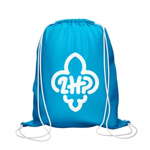 Plecak harcerski z logo ZHP - błękitny - Plecak workowy worek