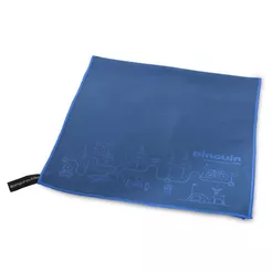 PINGUIN Micro Towel XL Map - Ręcznik szybkoschnący z mikrofibry - navy blue