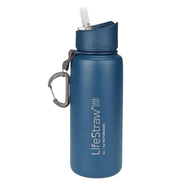 LifeStraw Go - Blue - przenośny bidon ze stali nierdzewnej z filtrem - 700 ml