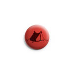 Przypinka button harcerski i turystyczny czerwony namiot