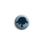 Przypinka button harcerski i turystyczny niebieski drzewo