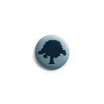 Przypinka button harcerski i turystyczny niebieski drzewo