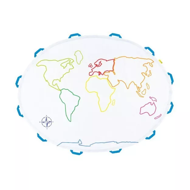 AKSON - Chusta kreatywna - mata edukacyjna - Mapa Świata do malowania