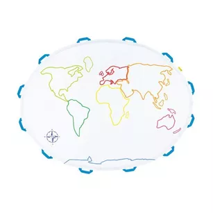 AKSON - Chusta kreatywna - mata edukacyjna - Mapa Świata do malowania