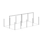 Stelaż stalowy do namiotu harcerskiego 10-osobowego