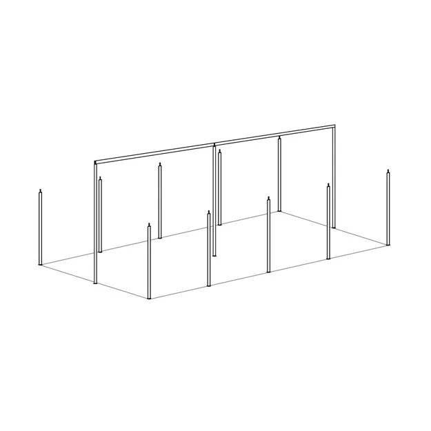 Stelaż stalowy do namiotu harcerskiego 10-osobowego