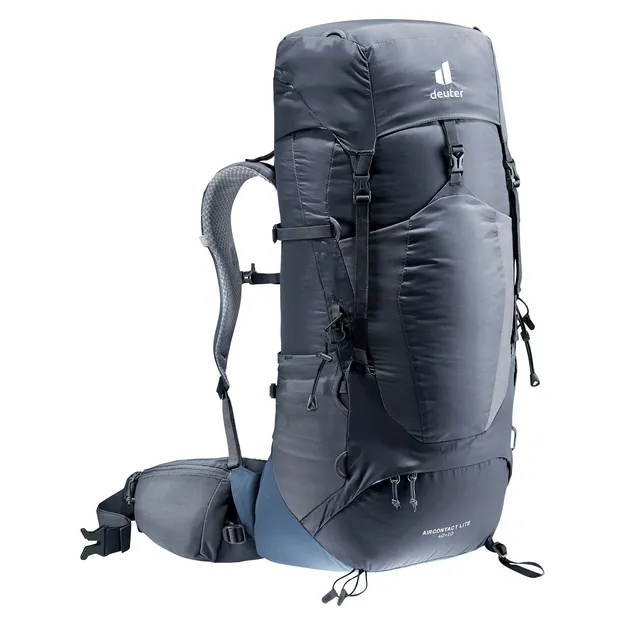 DEUTER Aircontact Lite 40+10 - black-marine - lekki plecak turystyczny