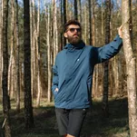 ALPINUS Arys - Męska kurtka przeciwdeszczowa 2-warstwowa - niebieska - 5
