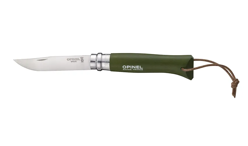 OPINEL Bushwhacker Khaki N°08 - nóż z rzemykiem