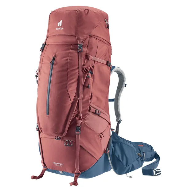 DEUTER Aircontact X 70+15 SL - redwood-ink - duży plecak wyprawowy / plecak turystyczny dla kobiet