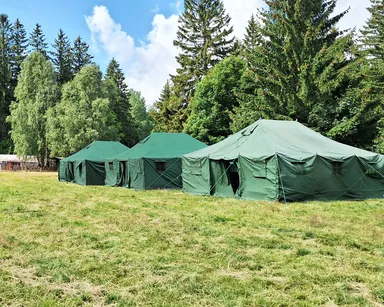 Namiot harcerski / namiot obozowy M2 - pawilon - 4,8 x 10 metrów