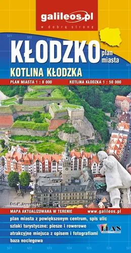 Mapa turystyczna Kotlina Kłodzka i Kłodzko Plan Miasta