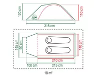 COLEMAN Darwin 2 Plus - Namiot turystyczny dwuosobowy - zielony - 2