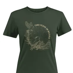 Damska koszulka "Find peace in nature" - t-shirt dla harcerek i turystek