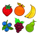Zestaw 6-ciu owoców