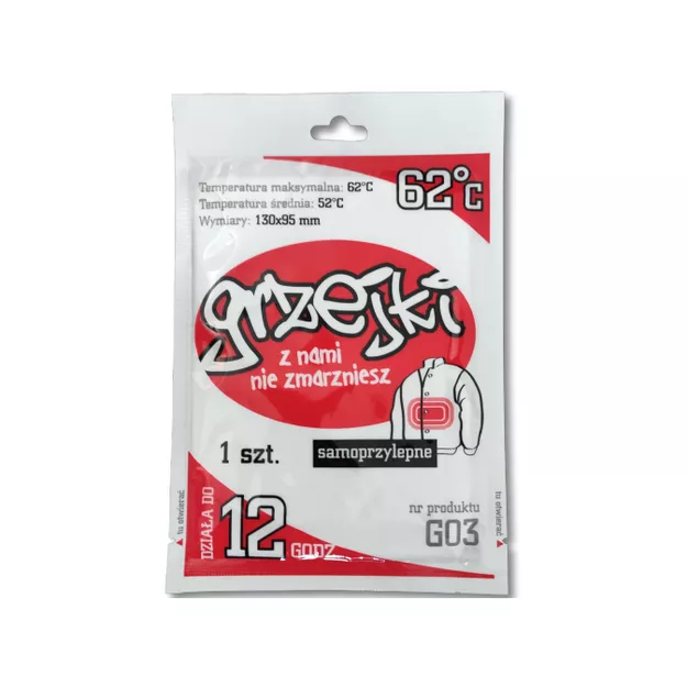 GRZEJKI Ogrzewacz jednorazowy do ciała - 1 sztuka