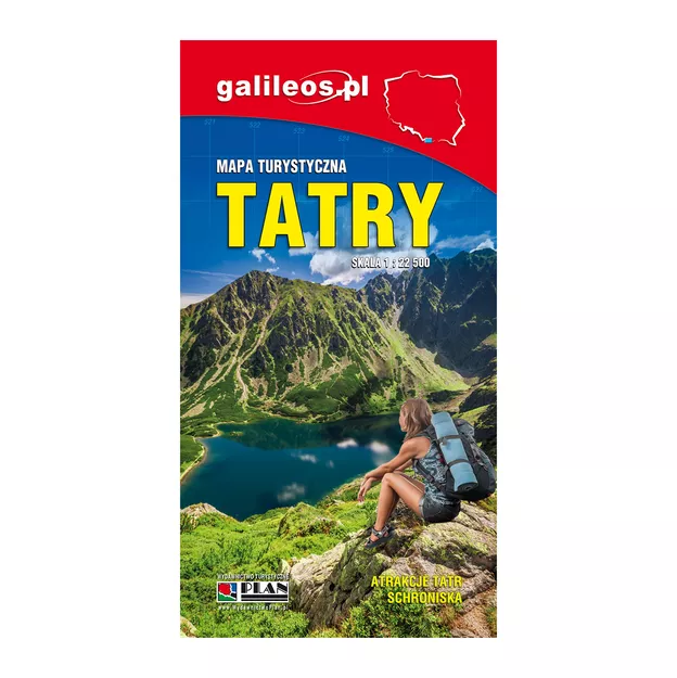 GALILEOS mapa turystyczna - Tatry - laminowana
