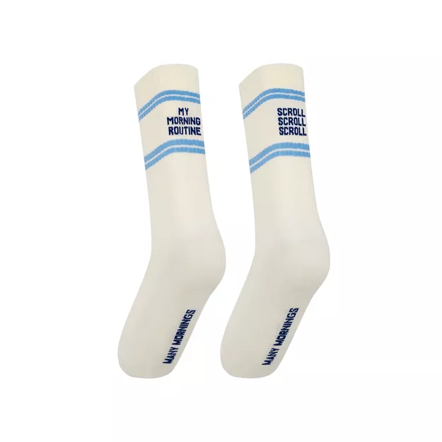 MANY MORNINGS - Scroll Routine - kolorowe skarpetki sportowe